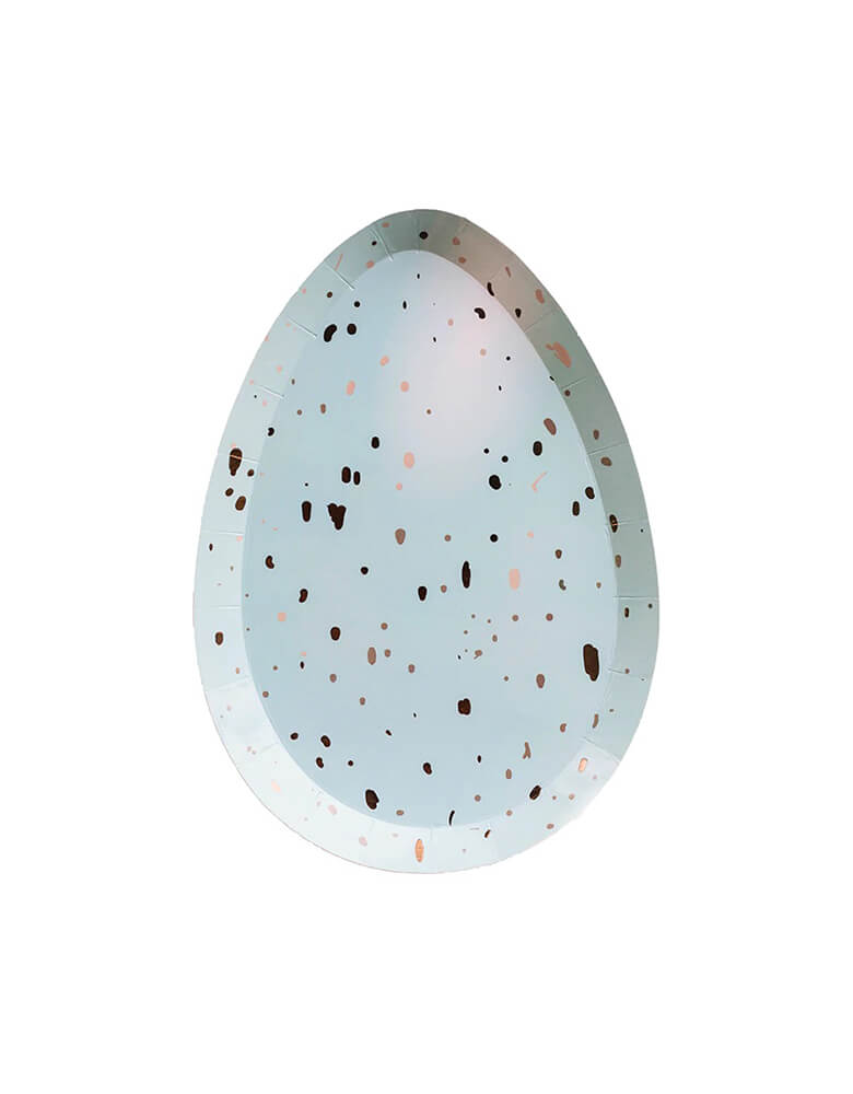 Jollity & Co 8.5 x 5.5 inches Robin Egg Shaped dessert plates,  perfect for your Spring, Easter celebration or add it to some fun on your Dinosaur themed birthday party.