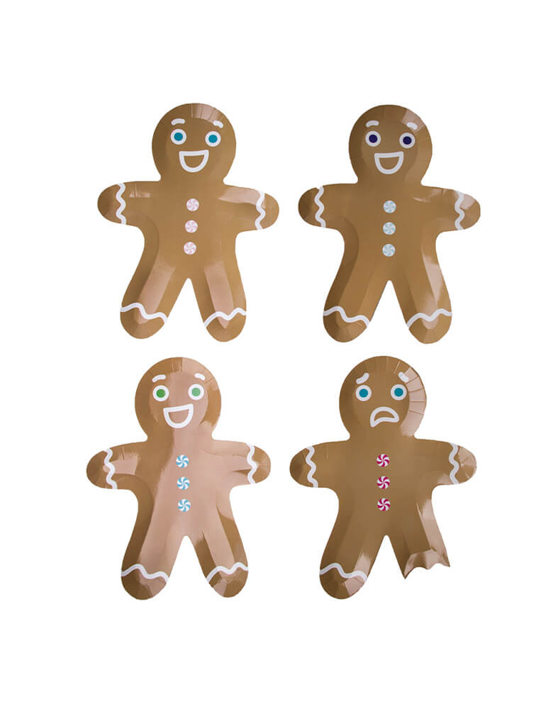 Jollity & Co Gingerbread Man Plates Die-cut Mix