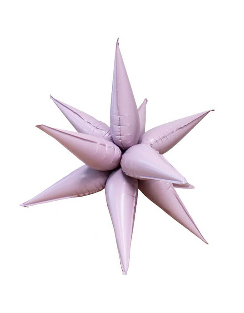 Momo Party's Jumbo 12 Point Pastel Pink Starburst Foil Balloon by Ellie's Party. This 26 inches jumbo starburst foil balloon in pastel Pink color is simply a show-stopper for any celebration!