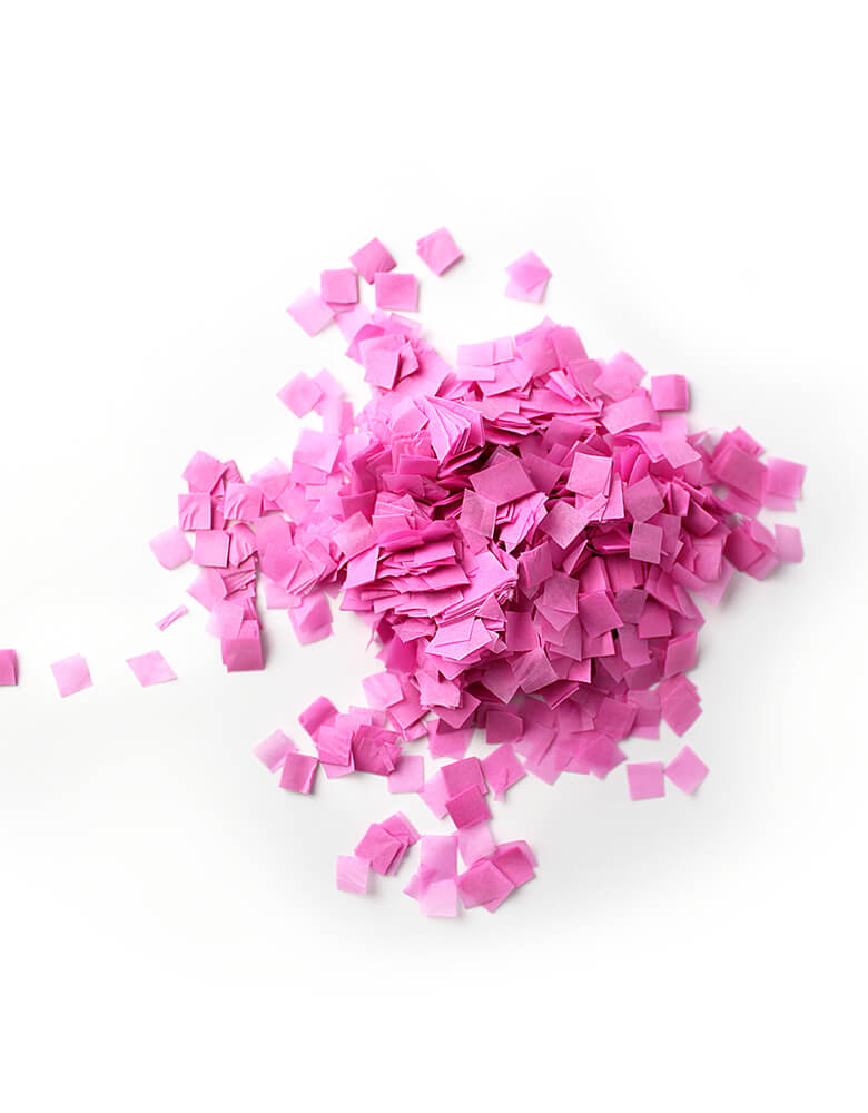 pink square shaped confetti for Inklings Jumbo Gender Reveal Confetti Balloon Kit