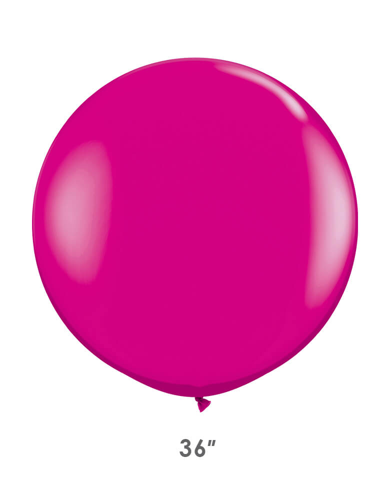Qualatex Balloons - Jumbo Round 36" Wild Berry Latex Balloon
