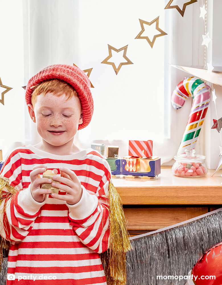 Junior Candy Cane Foil Mylar Balloon Set (Set of 5)