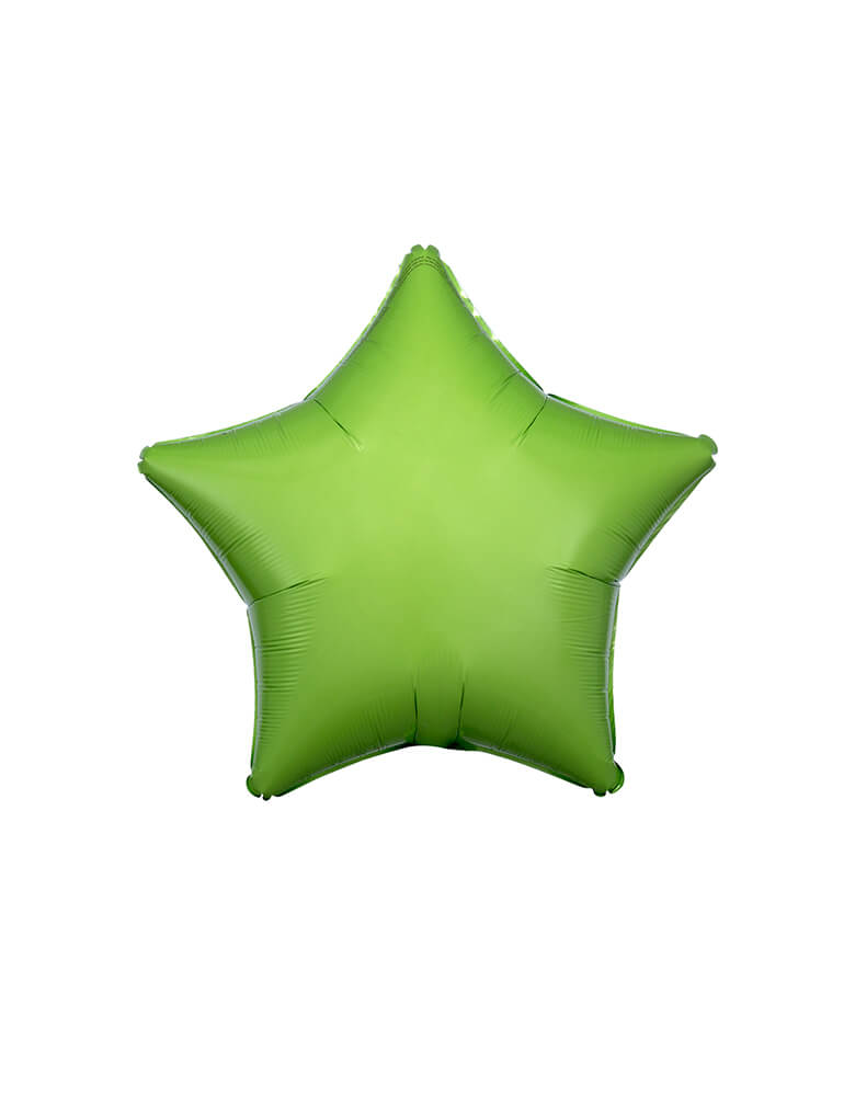18-inch Retro Olive Green Star Foil Balloon | Online Party Supplies