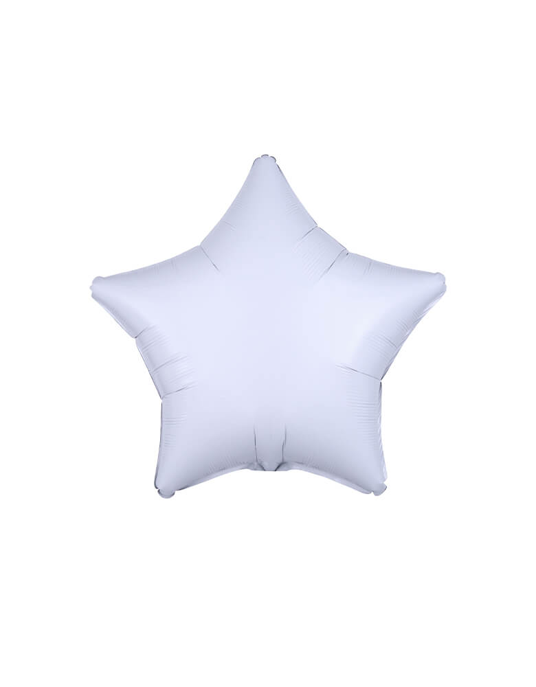 Anagram Balloons 19 inch Junior White Star Shaped Foil Balloon for 4th of July celebration
