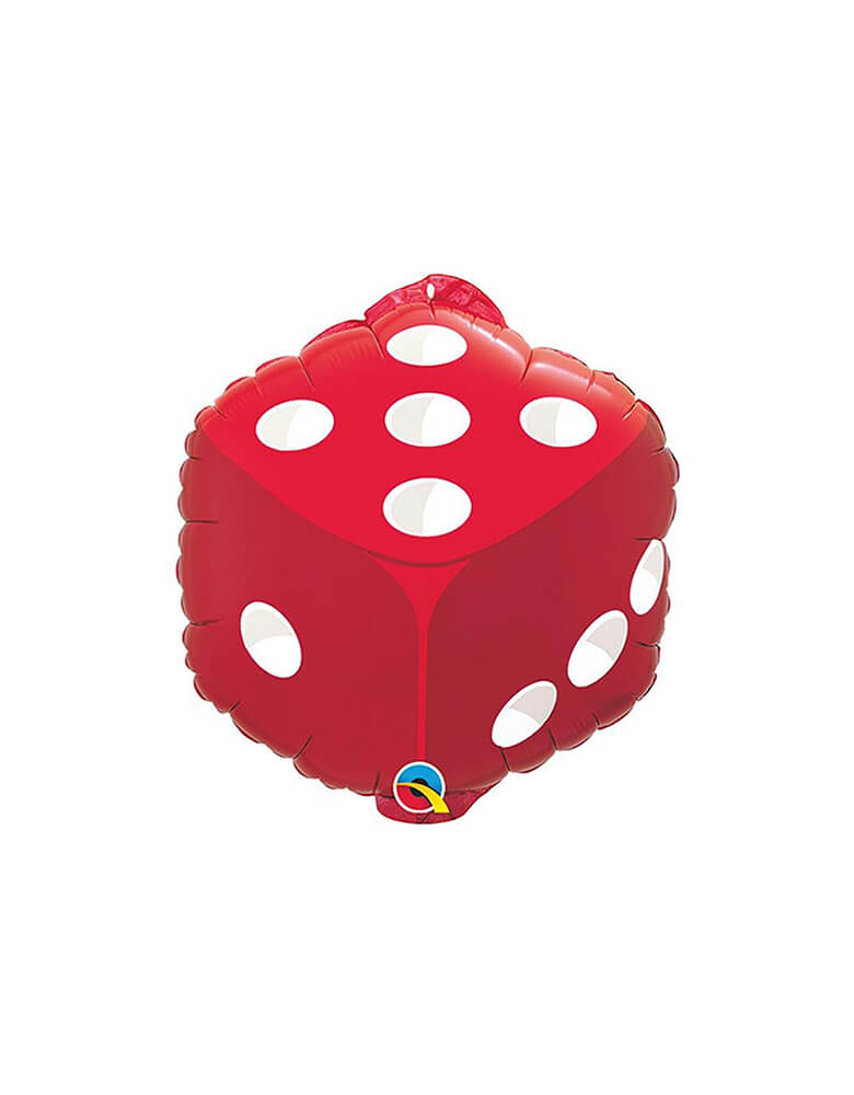 Qualatex Balloons - 18 inches Junior Red Dice Shaped Foil Balloon. Set the scene for your magic show themed party with this red dice shaped foil balloon!