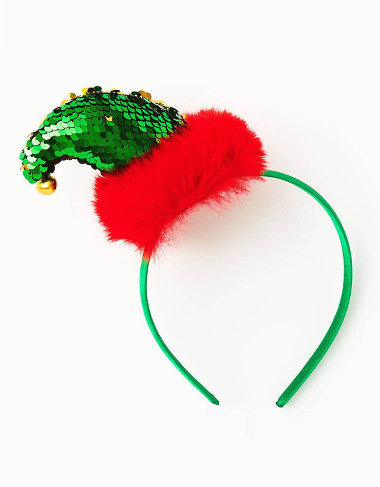 This 7.5 x 7 x 3 kid's Elf headband is sure to stand out this holiday season! Featuring classic seasonal colors, it adds so much fun to your holiday celebration!