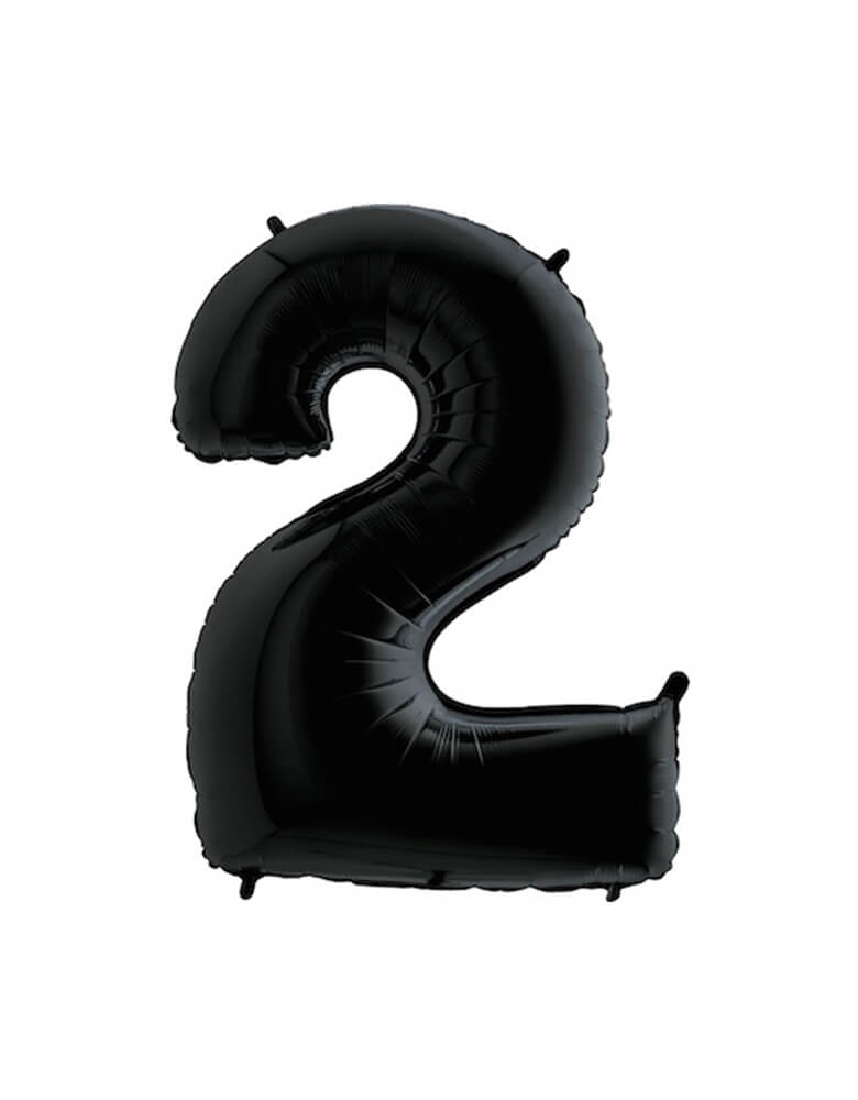 40" Megaloon Foil Shape 2 Black Balloon