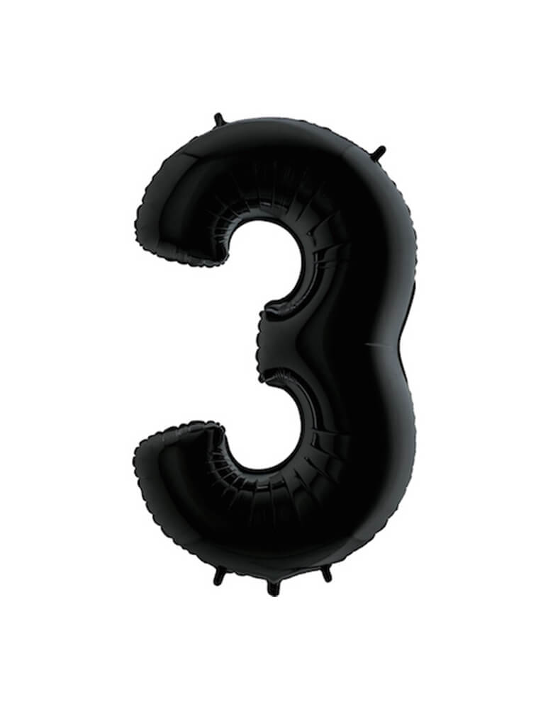 40" Megaloon Foil Shape 3 Black Balloon