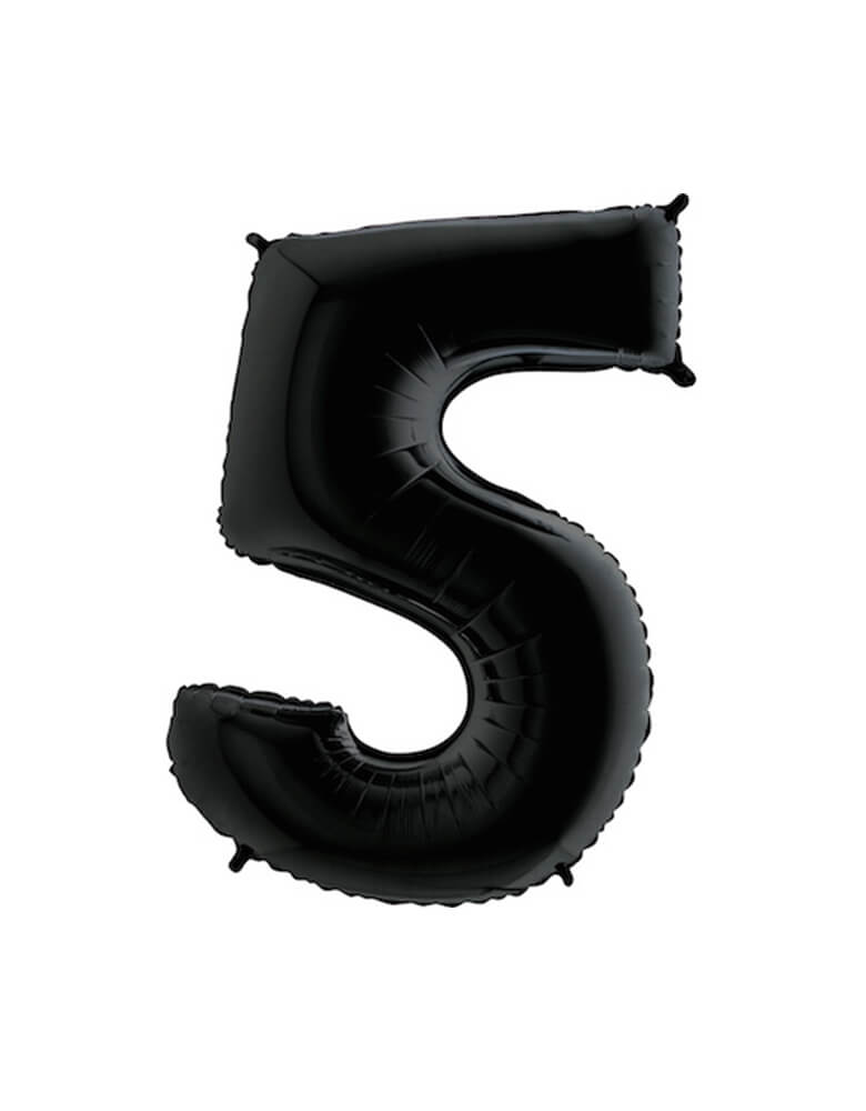 40" Megaloon Foil Shape 5 Black Balloon
