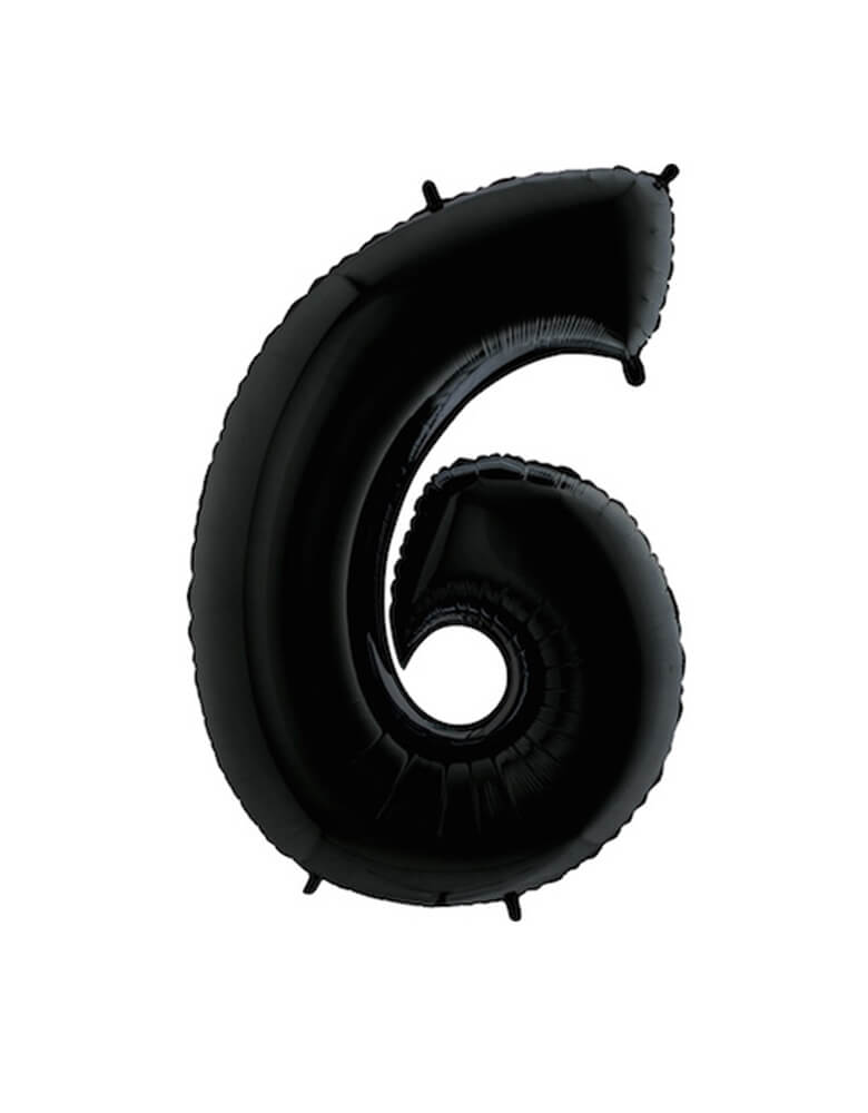 40" Megaloon Foil Shape 6 Black Balloon