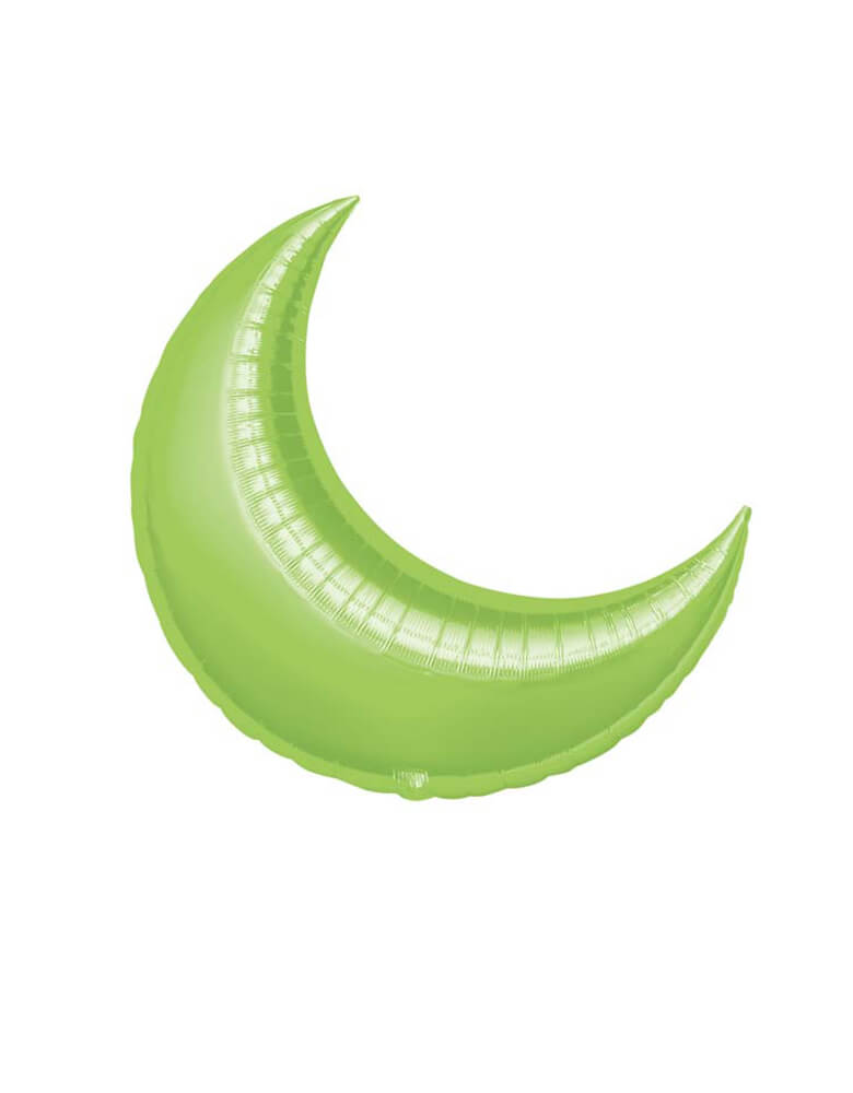 Anagram 35" Lime Crescent Moon Foil Mylar Balloon