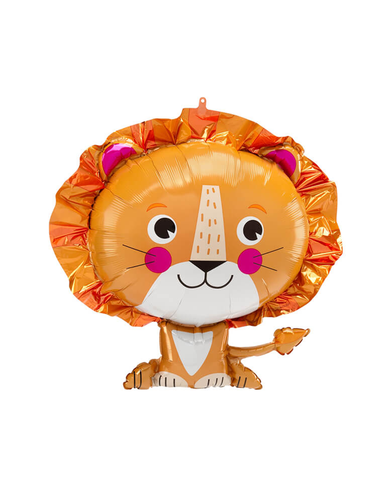 Anagram balloon. SuperShape XL P35 - 41220 Lion. 24" Lion Shaped Foil Mylar Balloon. Cute lion balloon for get wild themed party, animal themed party, zoo party, lion king party