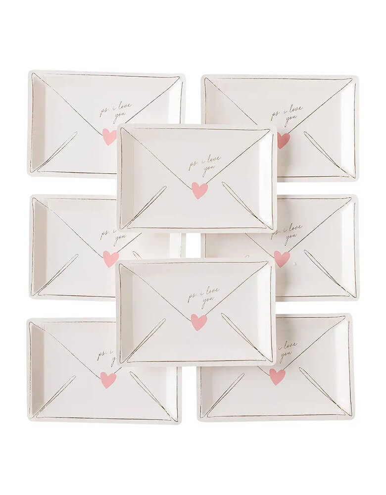 Valentine Love Notes Plates (Set of 8)