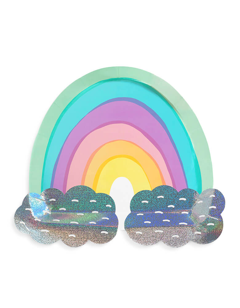 Day Dream Society over the rainbow die cut large paper plates