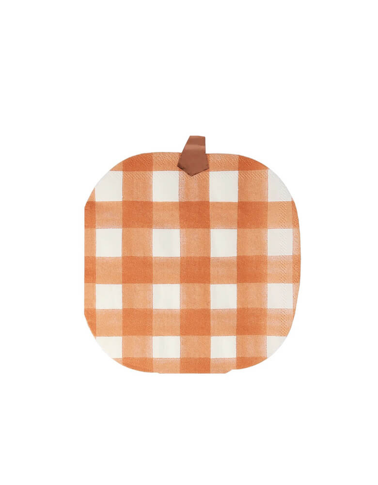 Gingham Pumpkin Napkins by Meri Meri