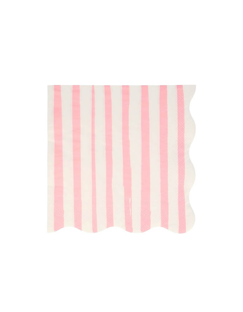 Meri-Meri-6.5" Pink-Stripe-Large-Napkins