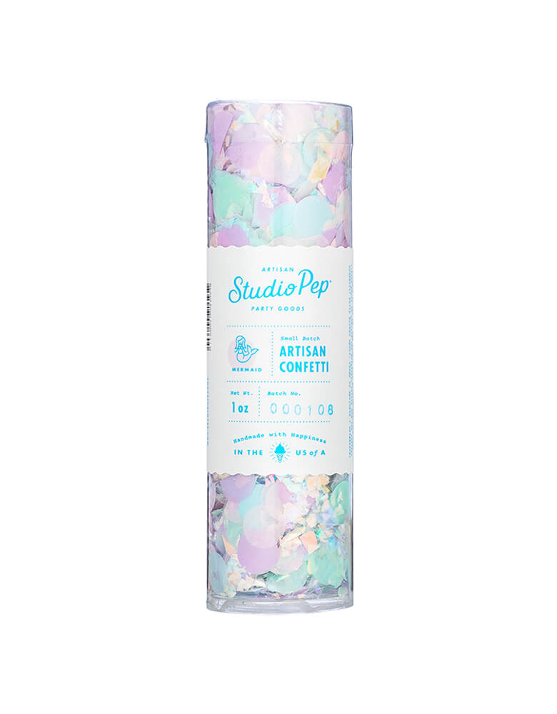 Studio Pep Mermaid Artisan Confetti 1 oz Tube - Pink, Mint, Blue and Lilac