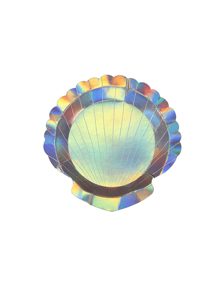 Meri Meri Small Shell holographic Plates