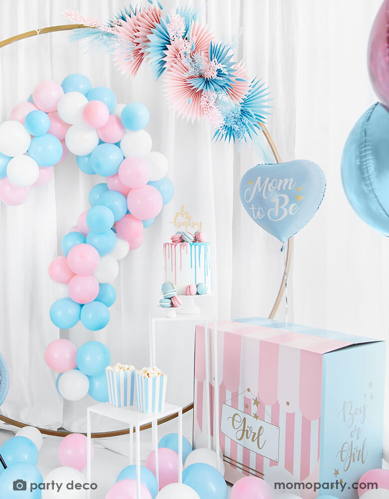 Mom To Be Blue Heart Shaped Foil Balloon