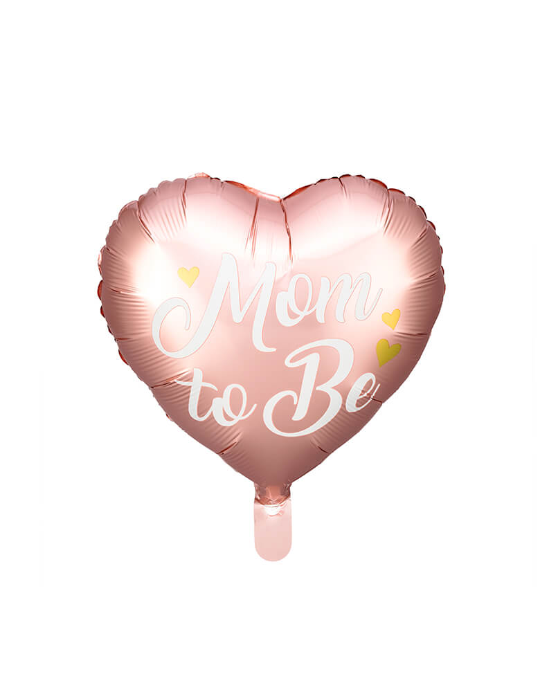 Mom To Be Pink Heart Shaped Foil Balloon