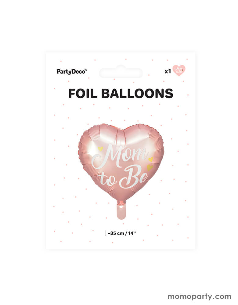 Mom To Be Pink Heart Shaped Foil Balloon
