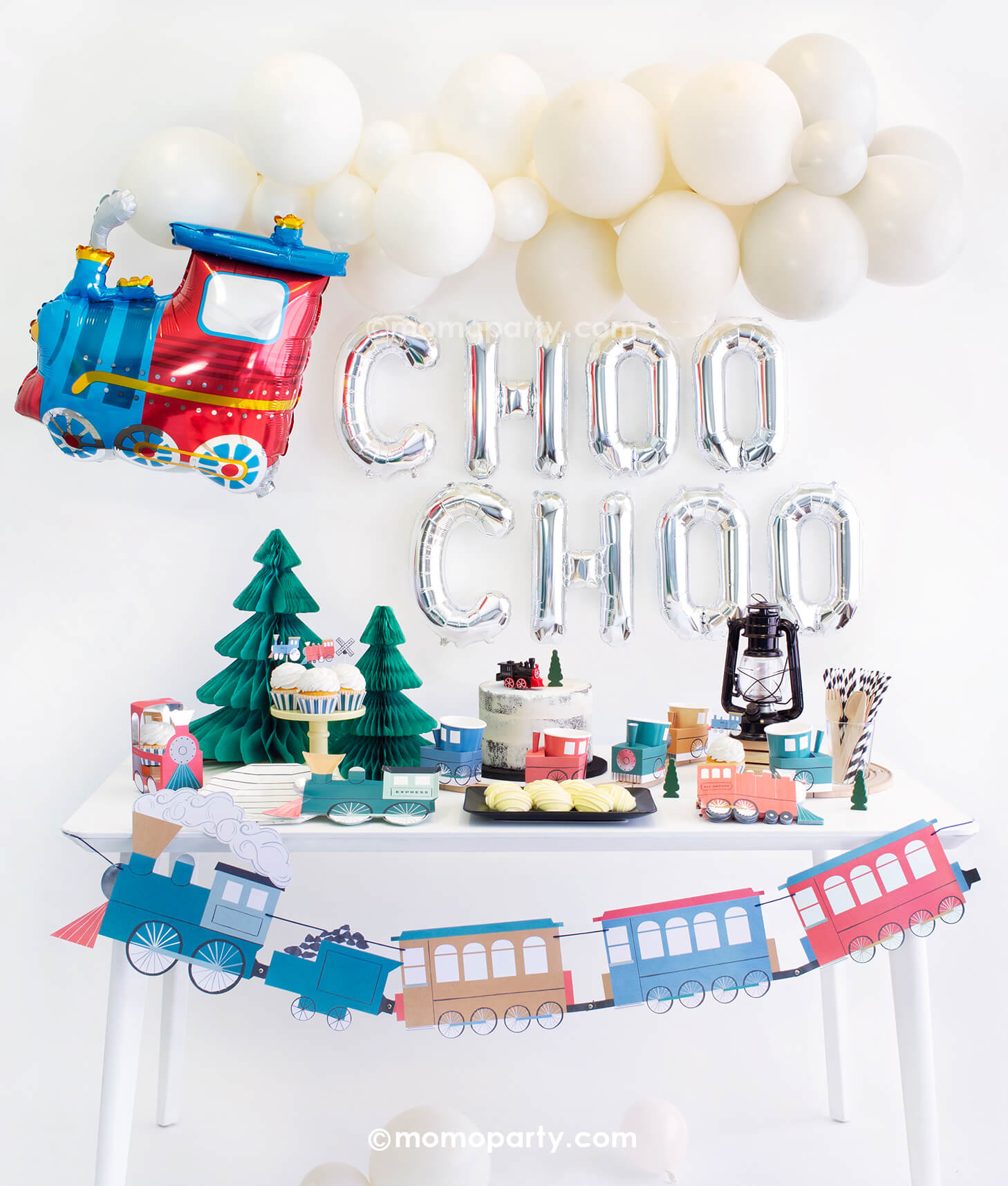 Choo Choo Mylar Balloon Set