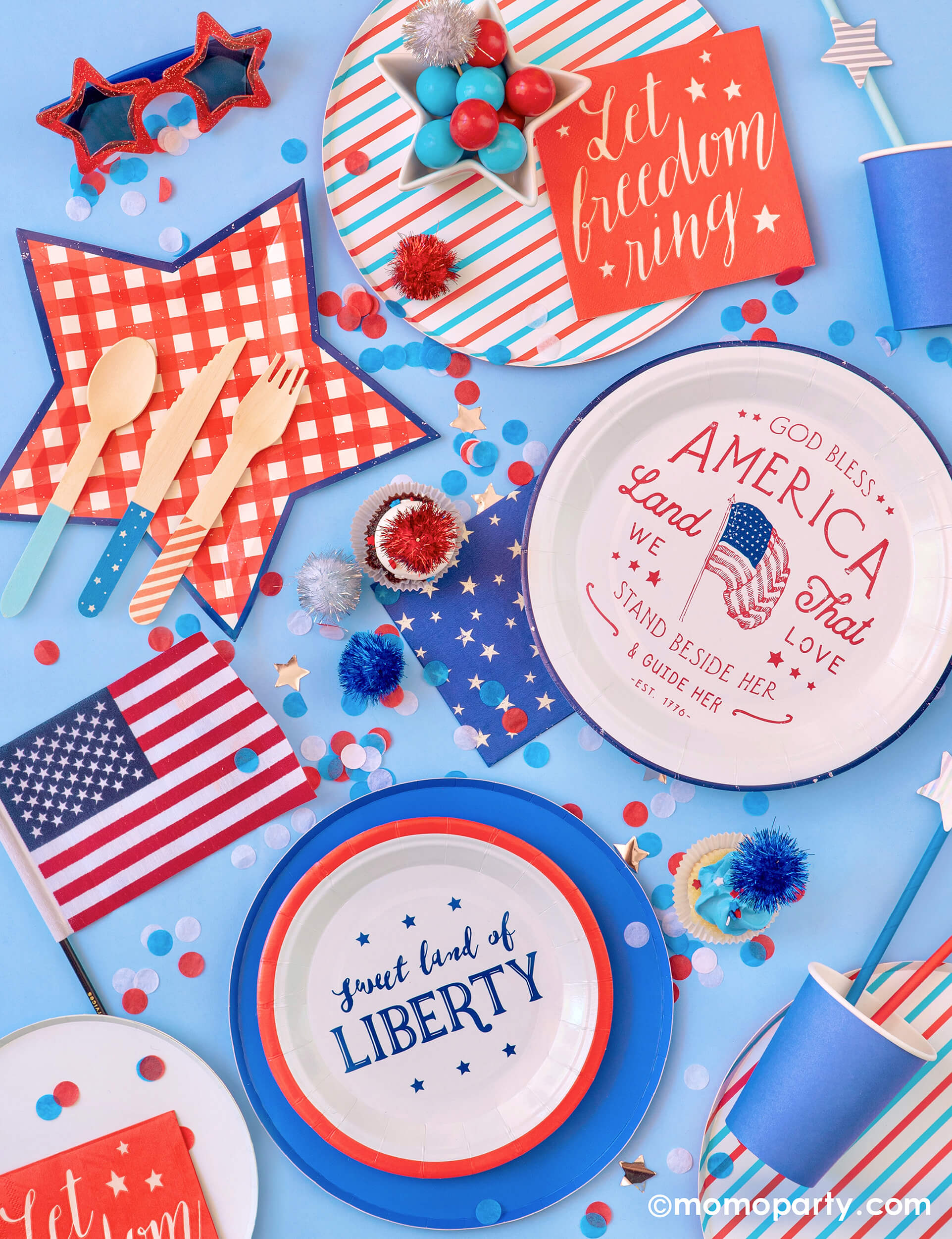 Patriotic Artisan Confetti Mini Bag