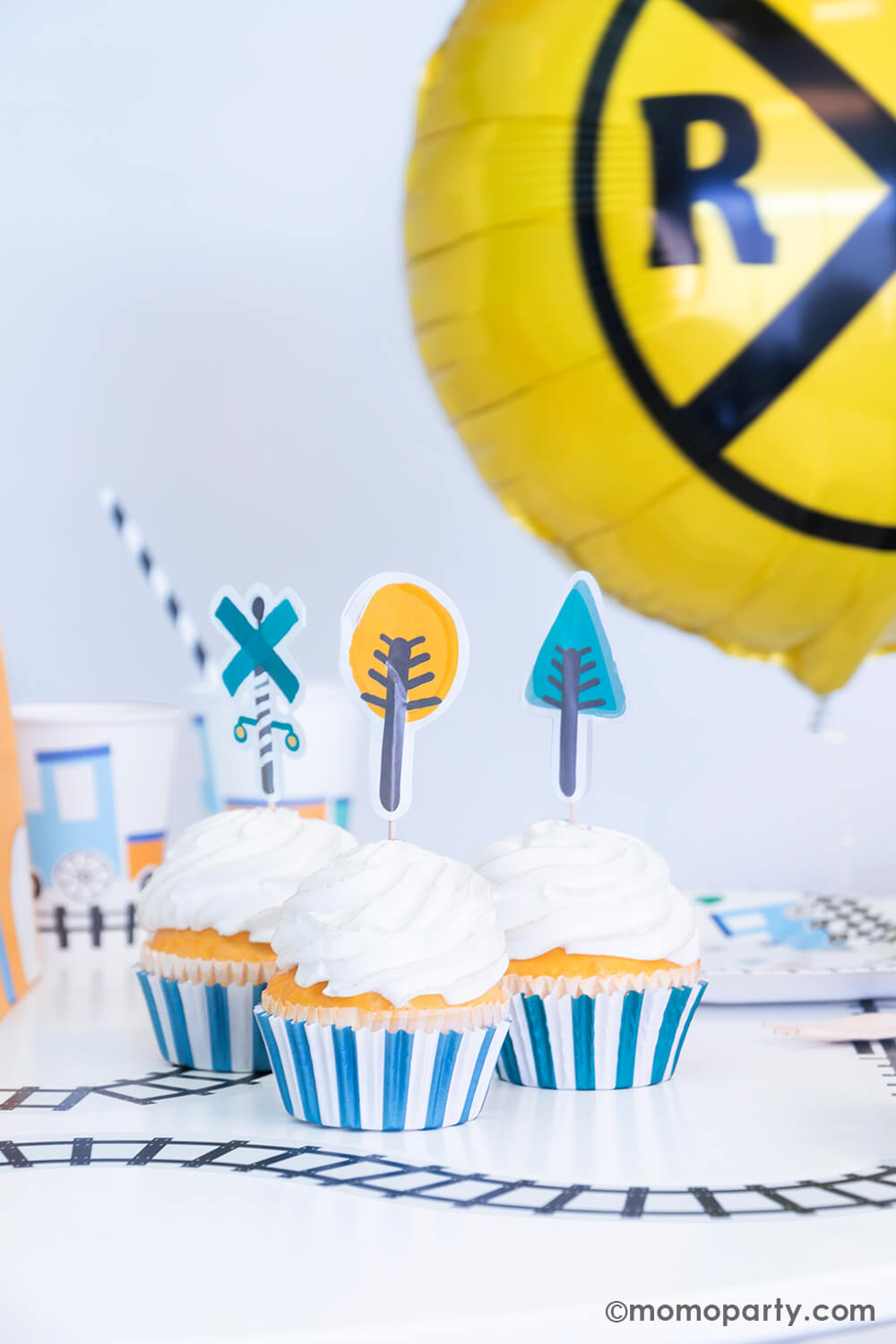 Steam Train Cupcake Toppers (Set of 12)