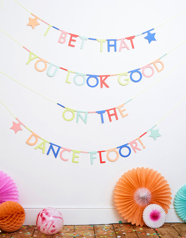 wall decoration with Meri Meri Multicolor-Make-Your-Own-Letter-Garland-Kit