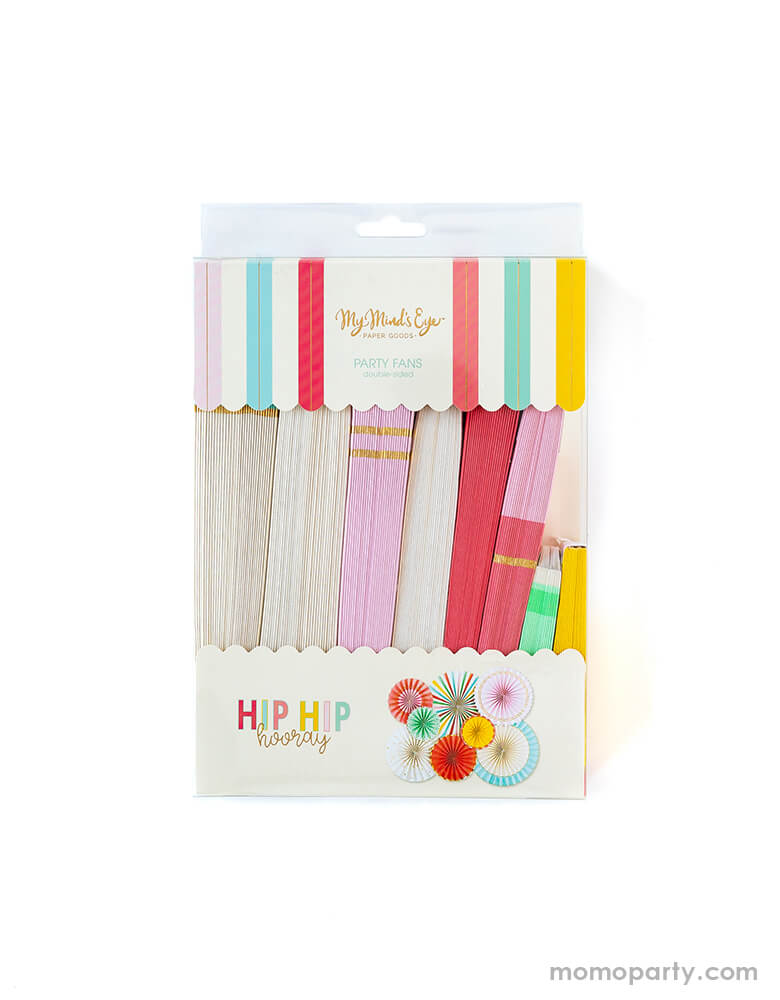 Hip Hip Hooray Paper Fans (Set of 6)
