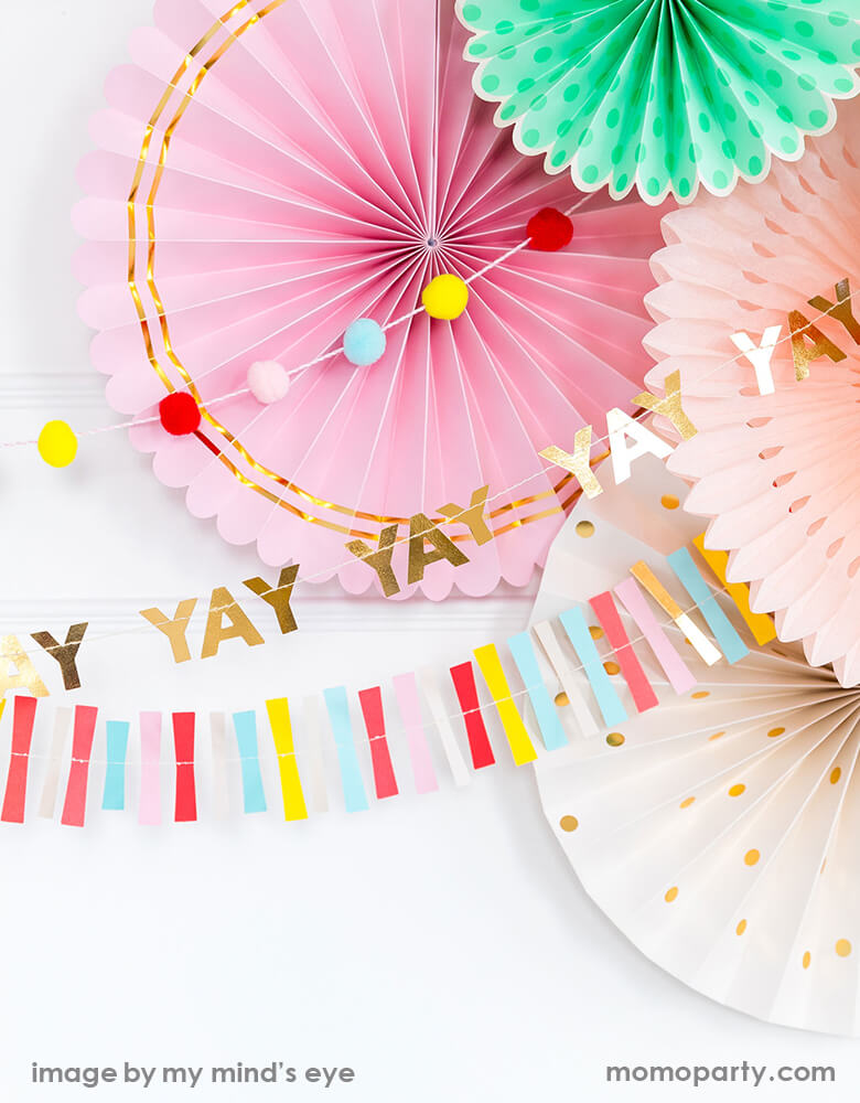 Hip Hip Hooray Paper Fans (Set of 6)