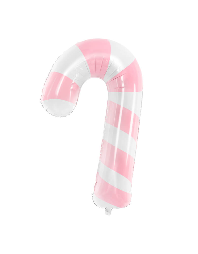 Party Deco 32" Pink Candy Cane Foil Balloon for a Pink Themed Christmas party. Add this adorable pink candy cane foil mylar balloon to your Holiday gather this year! It's perfect for a pink Christmas celebration! 
