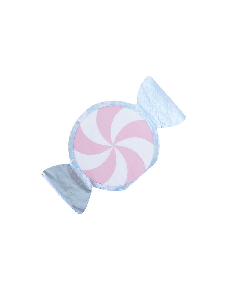 Jollity & Co 6" Pink Christmas Peppermint Small Napkins