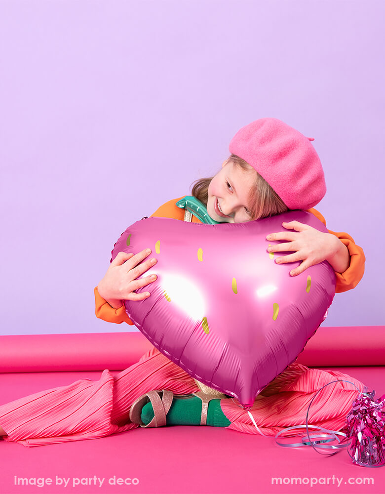 Pink Strawberry Foil Balloon