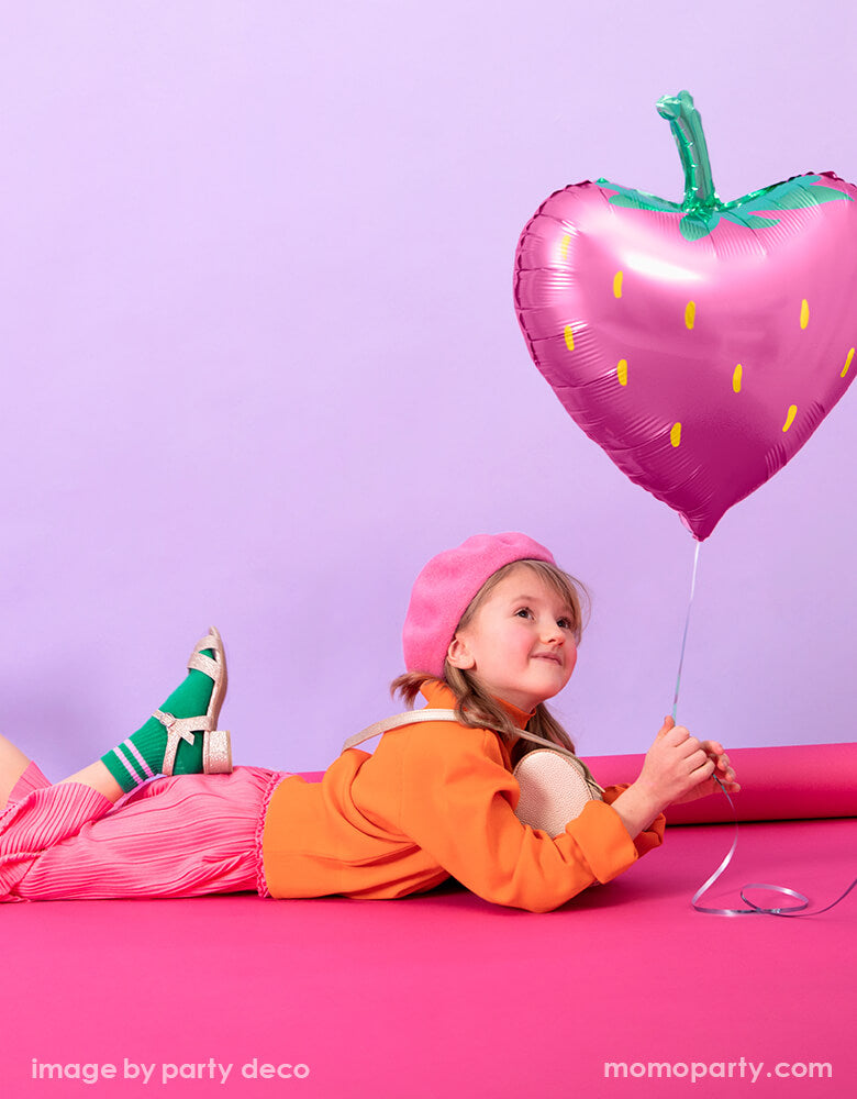 Pink Strawberry Foil Balloon