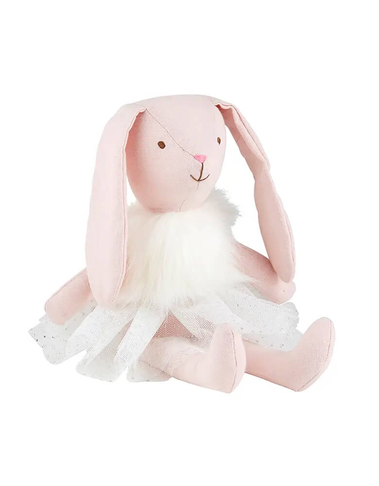 Santa Barbara Design Studio - Pink Bunny Doll, featuring a pastel pink bunny doll With glitter dot tutu topped with a fluffy white vest