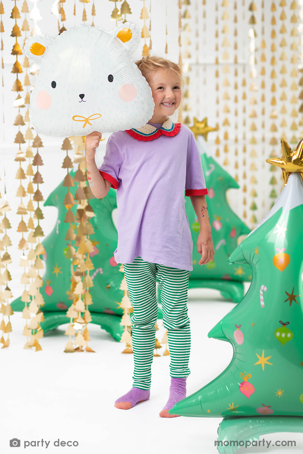 Christmas Tree Gold Backdrop