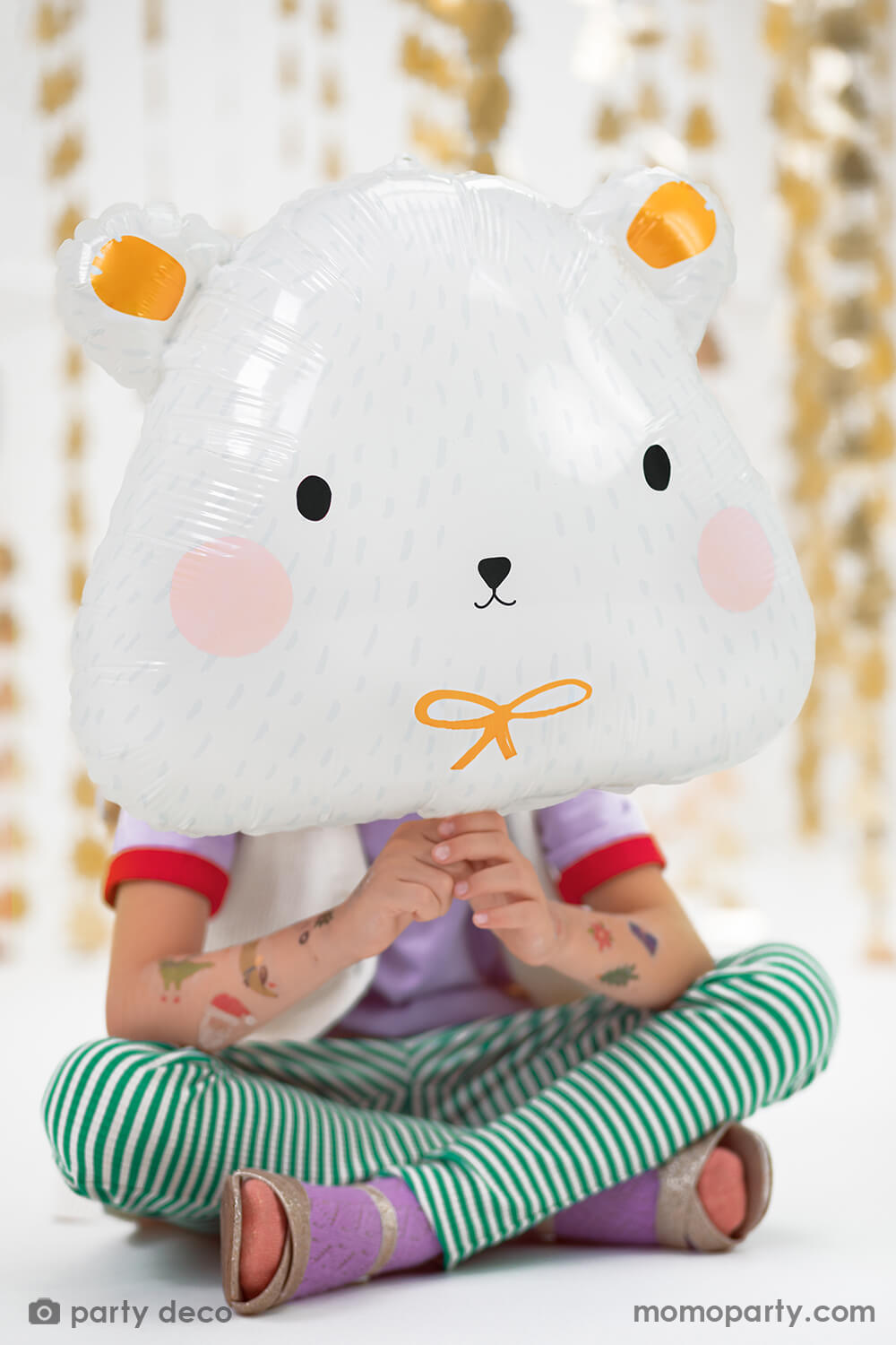 Polar Bear Foil Mylar Balloon