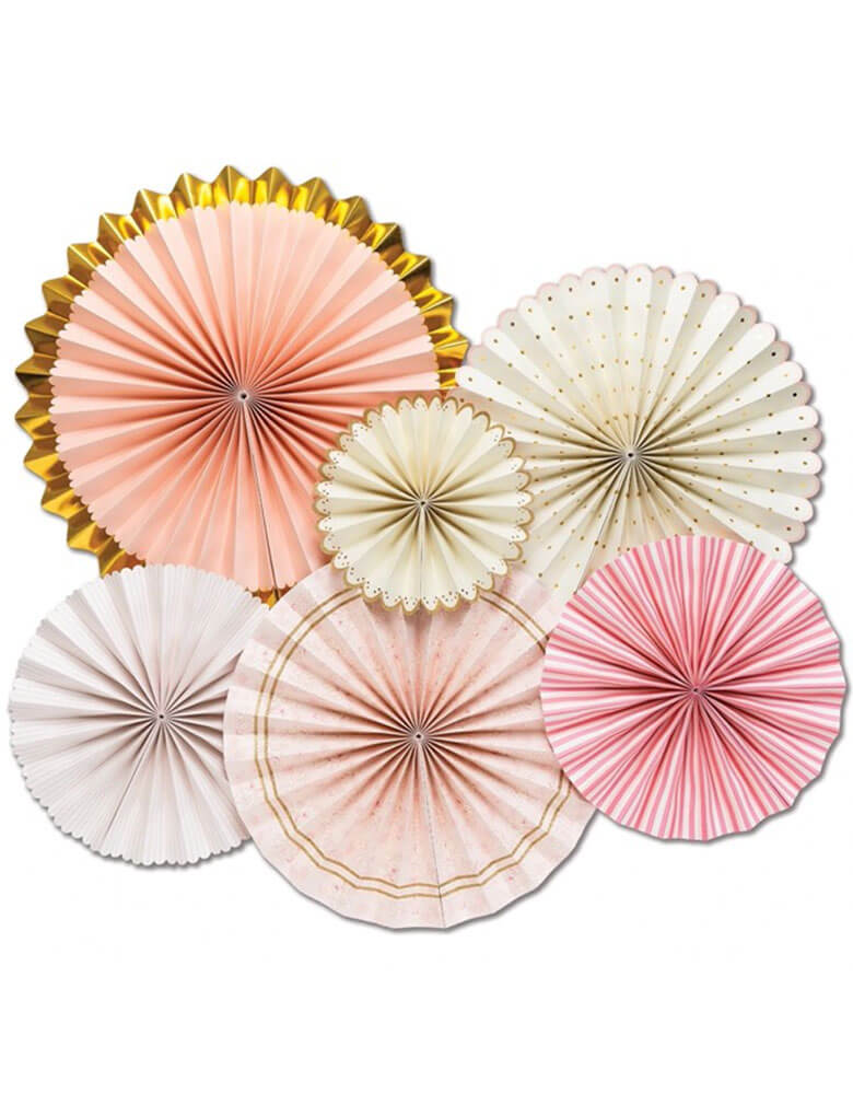 Orange Pink Paper Fans Party Decorations with Hanging Tissue Paper Fans  Orange Paper Flower Fans and Daisy Paper Garlands Banners for Groovy Retro