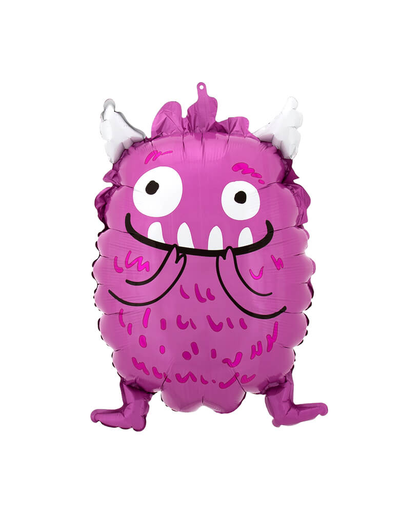 Anagram Balloons - Purple Monster Foil Balloon. 41799 Happy Little Monster Standard Shape XL® S50. Invite this cute little monster to your little one's celebration! This balloon includes a self-sealing valve, preventing the gas from escaping after it's inflated.