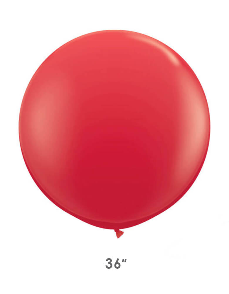 Qualatex Balloons - Jumbo Round 36" Red Latex Balloon