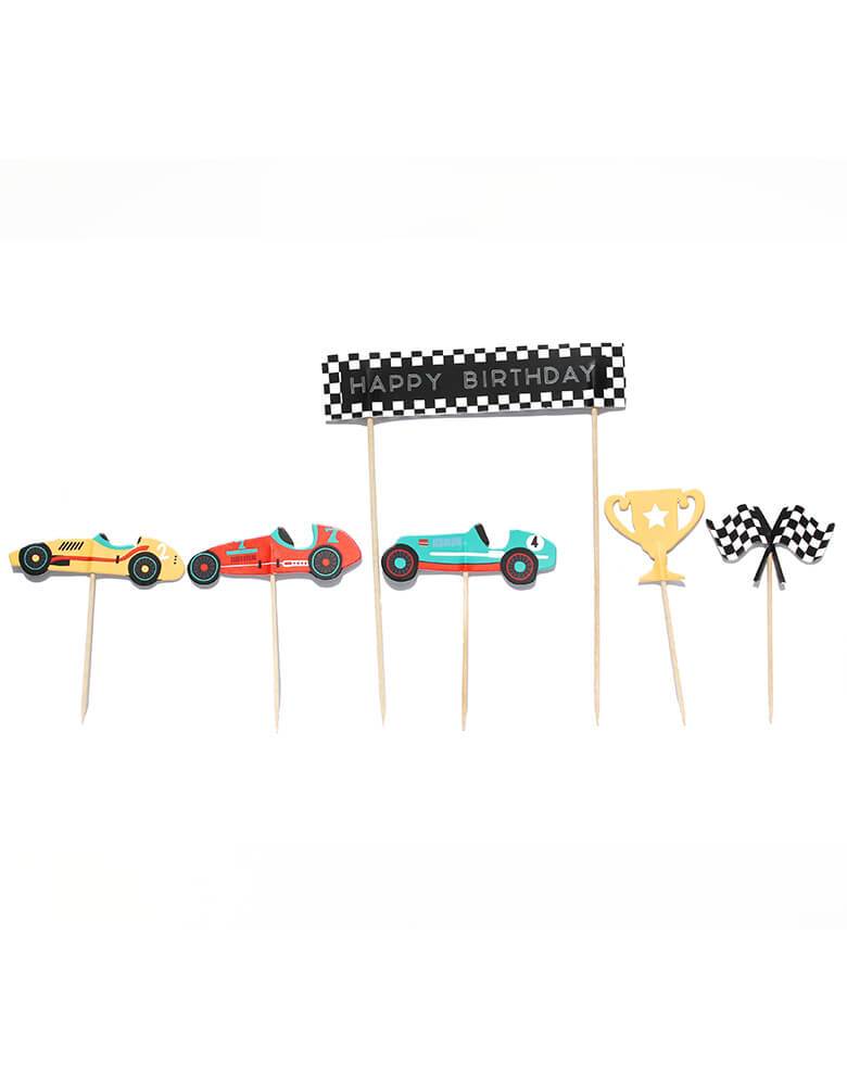 Merrilulu Race Car Cupcake Toppers