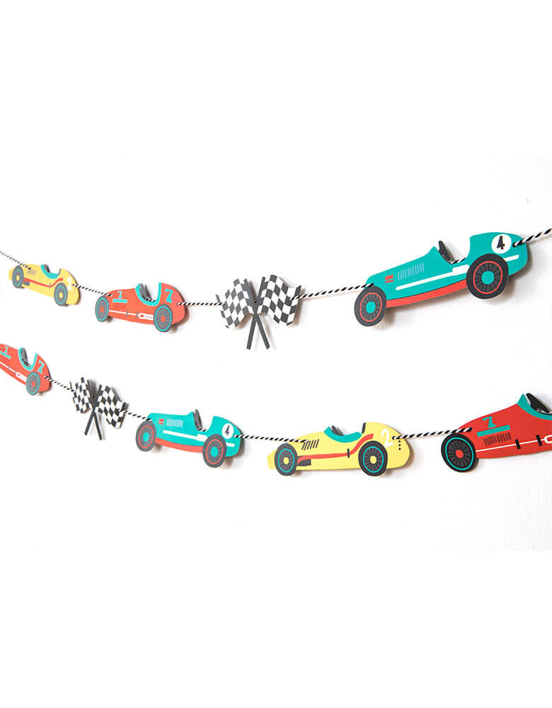 Merrilulu Race Car Garland Set for a vintage race car party