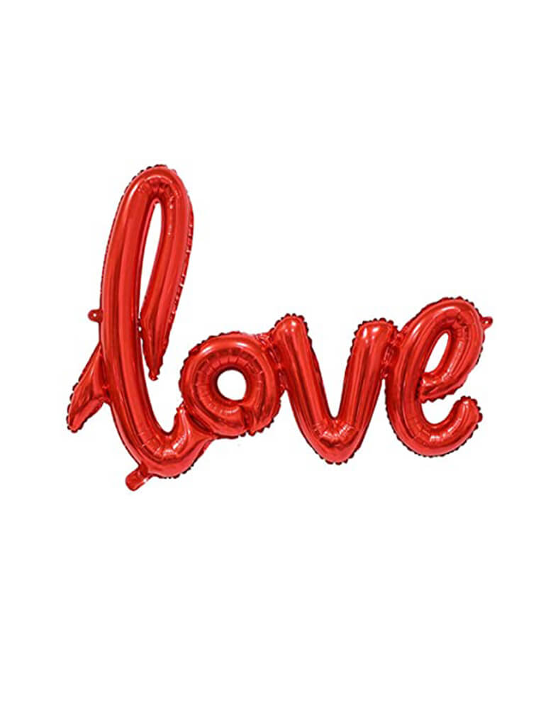 Northstar 30 x 23 Red Love Script Foil Balloon for Valentine's Day