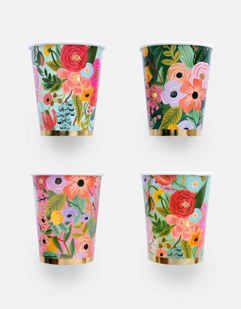 Rifle-Paper_Garden-Party-Cups_Set with 4 design