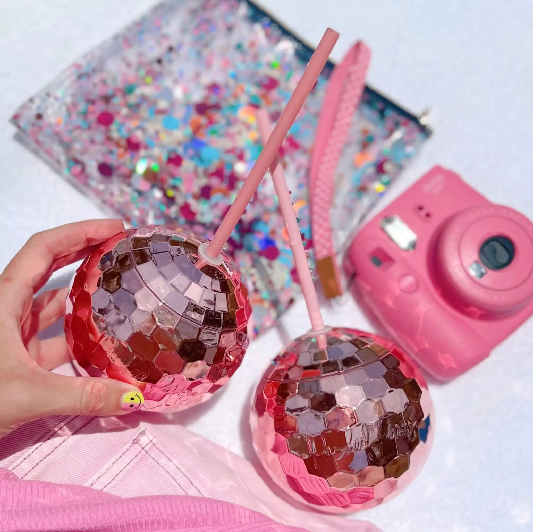 Rose Gold Disco Ball Tumbler