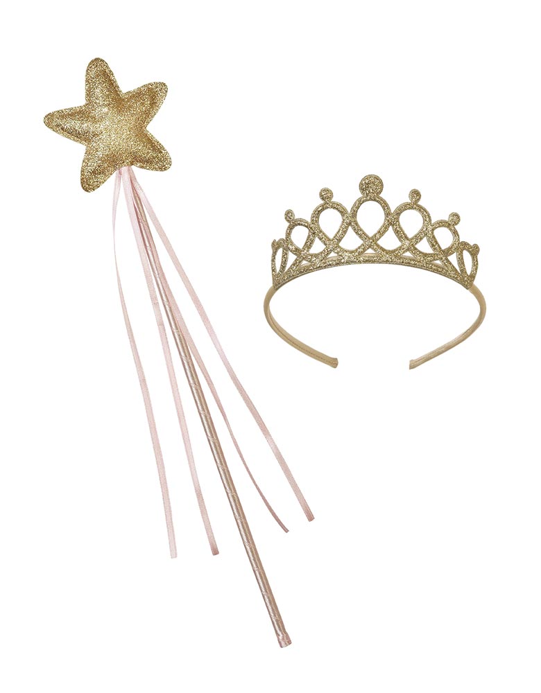 Pink Gold Wand & Tiara Set