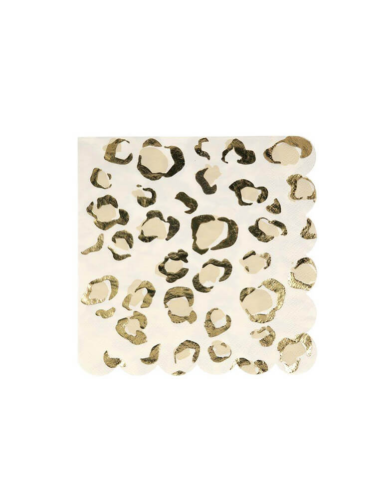 Meri Meri Safari Animal Print 6.5" Large Napkins in cheetah print design