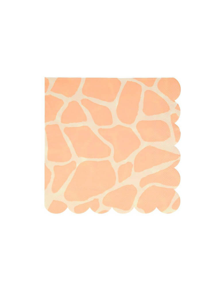 Meri Meri Safari Animal Print 6.5" Large Napkins in giraffe design