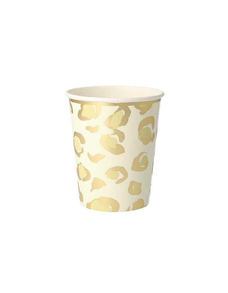 Meri Meri Safari Animal Print 9 oz Party Cup in Cheetah print design